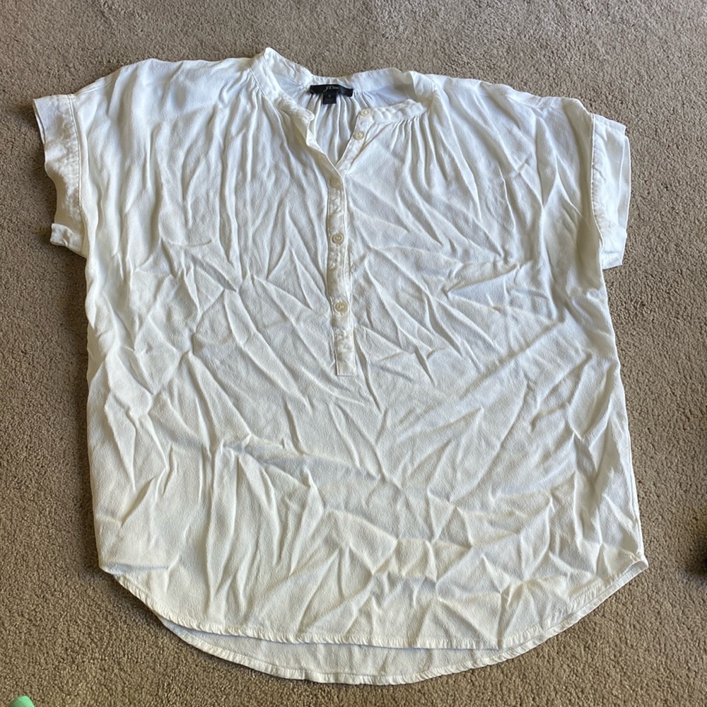 J. Crew cream button blouse